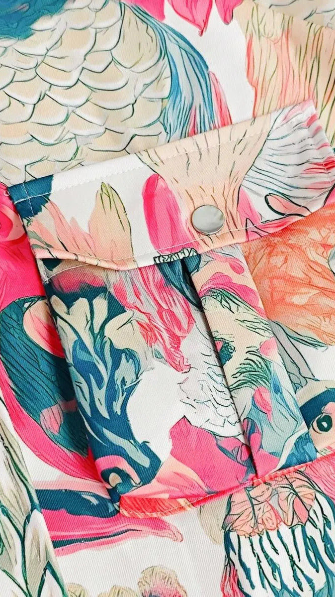 Chaqueta Estampado Marino Rosa · Edición Primavera