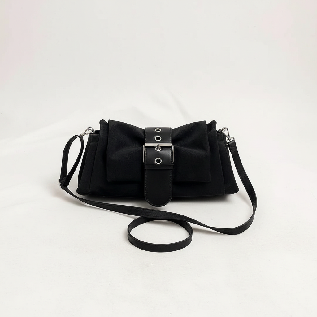 Bolso Bandolera Vintage con Hebilla – Café