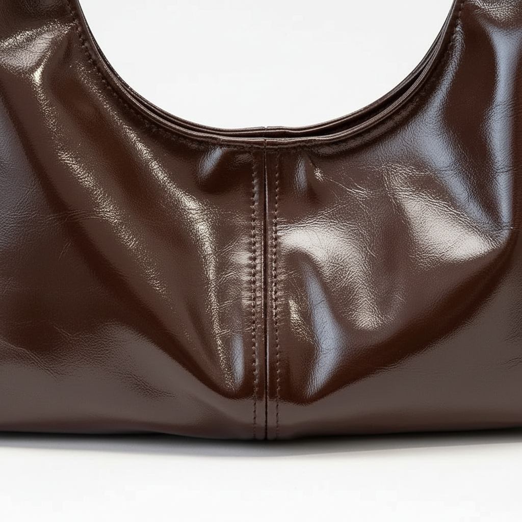 Bolso Hobo de Piel Sintética – Marrón Café