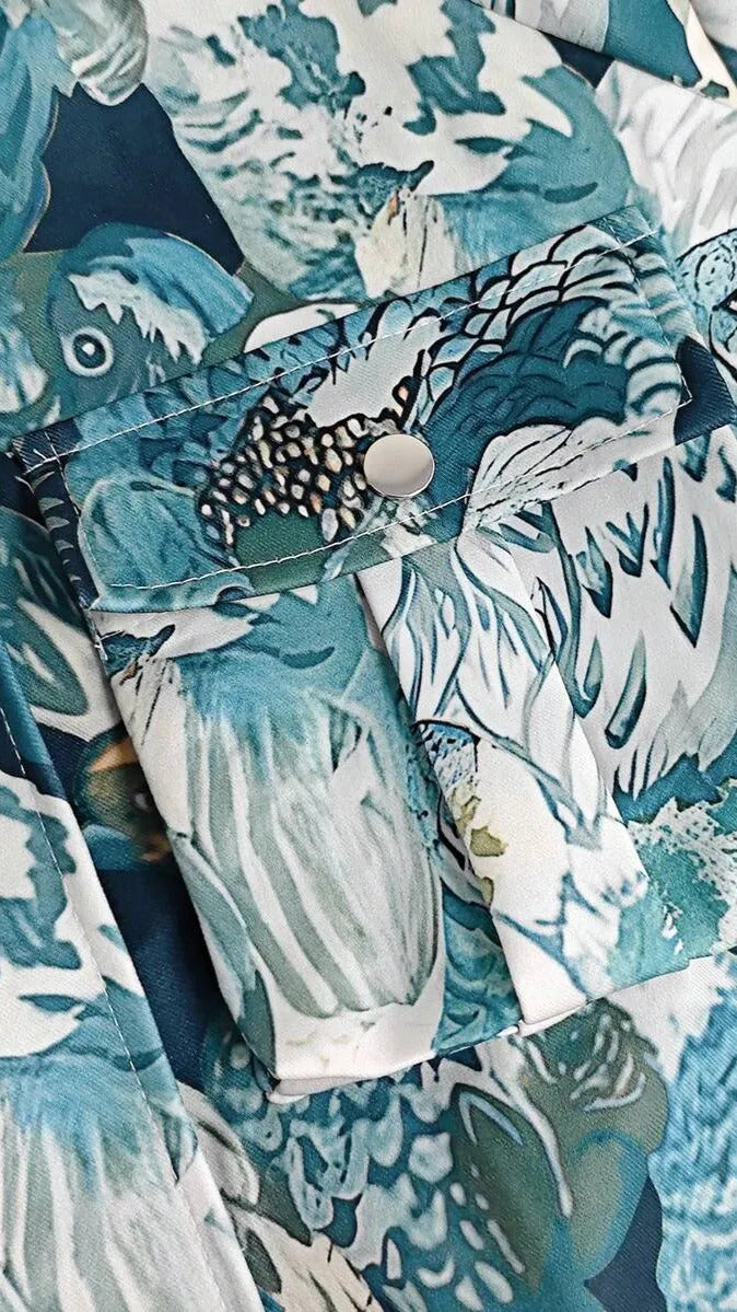 Chaqueta Estampado Marino Rosa · Edición Primavera