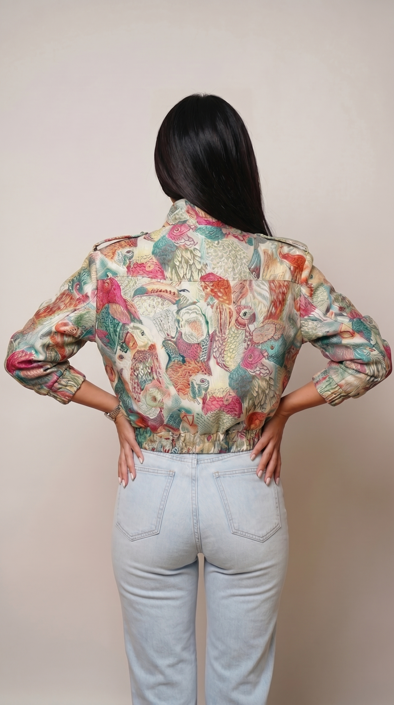 Chaqueta Estampado Marino Rosa · Edición Primavera
