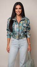 Chaqueta Estampado Marino Rosa · Edición Primavera