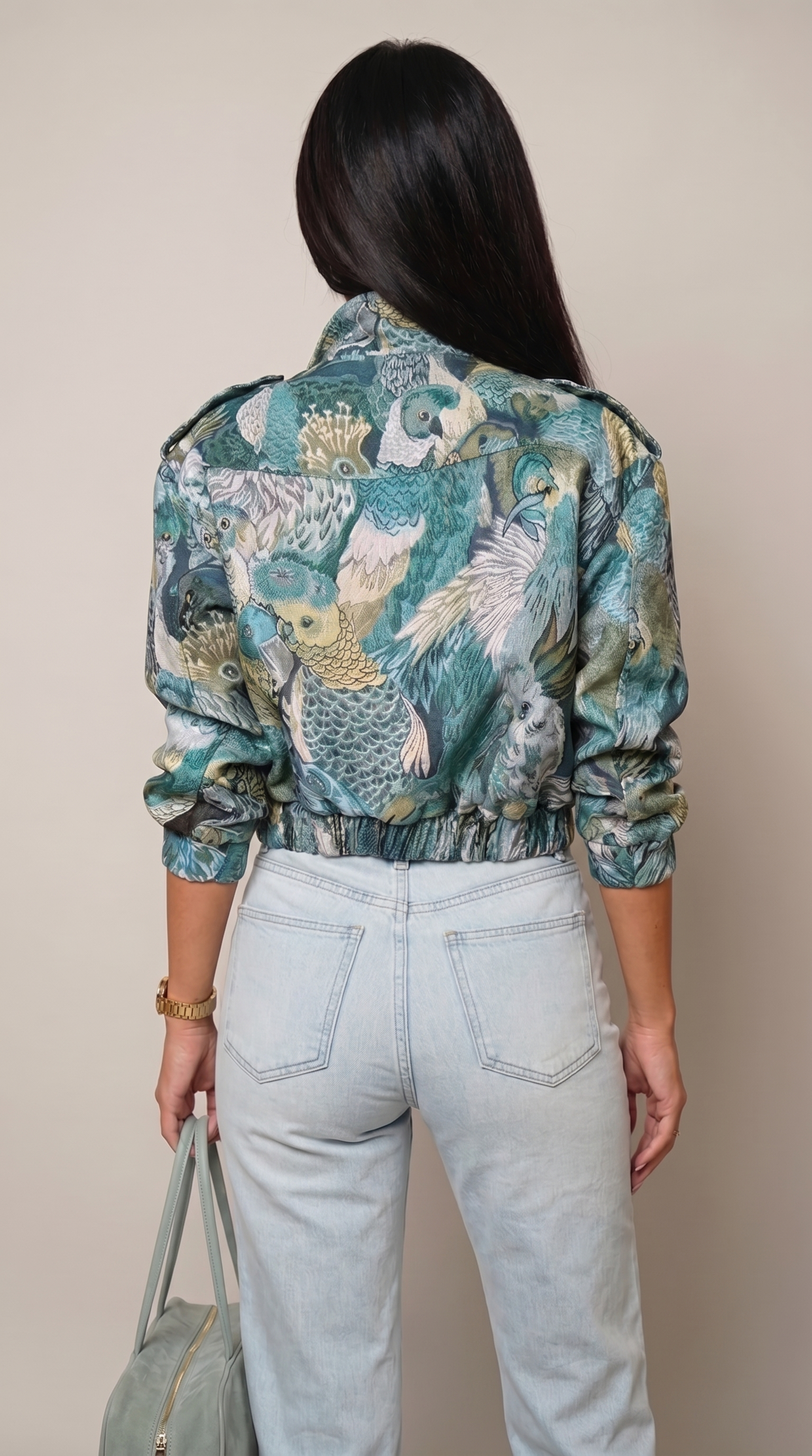 Chaqueta Estampado Marino Rosa · Edición Primavera