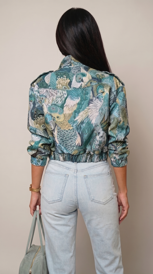 Chaqueta Estampado Marino Rosa · Edición Primavera