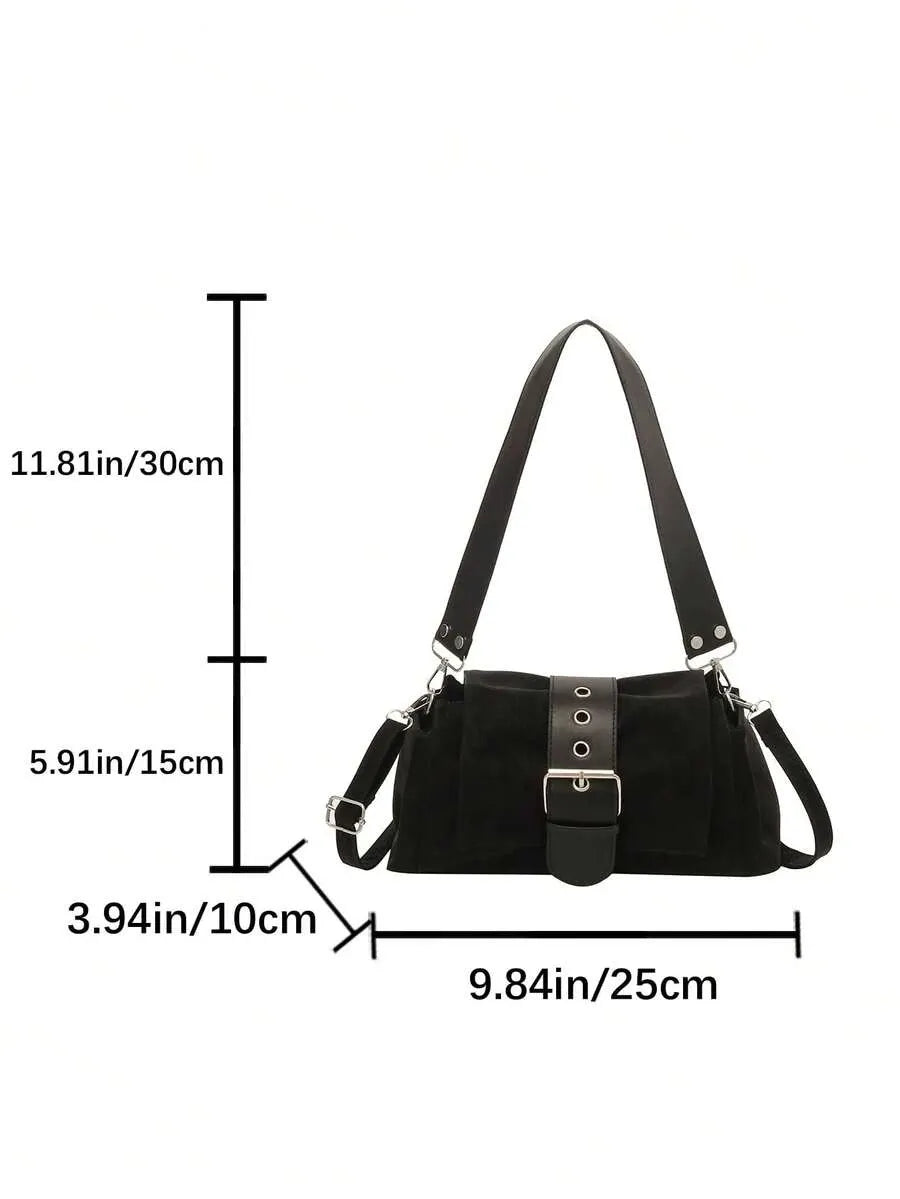 Bolso Bandolera Vintage con Hebilla – Café