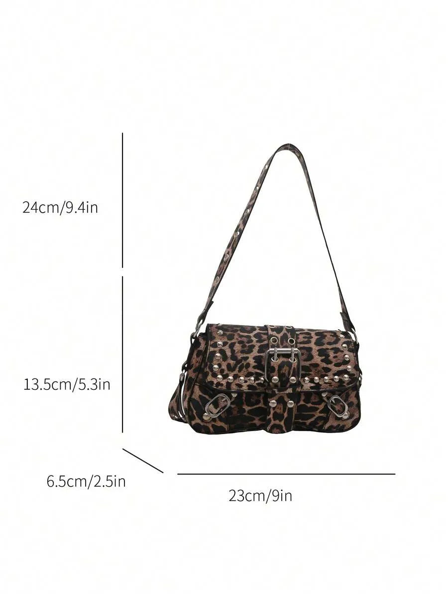 Bolso Biker con Tachuelas y Hebillas — Estilo Punk