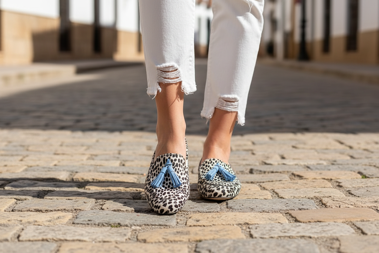 Mocasín Cheetah Azul