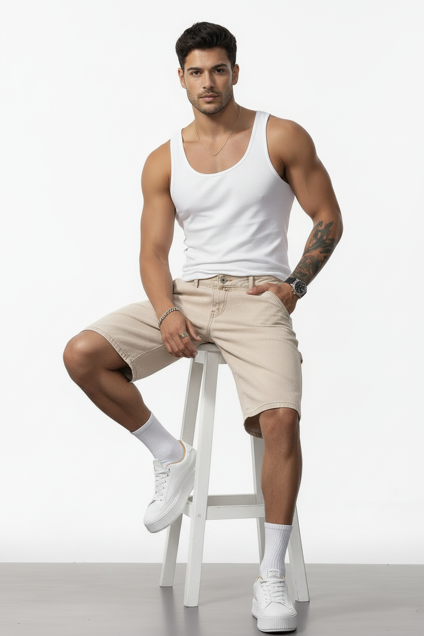 Bermuda Denim Carpenter Camel